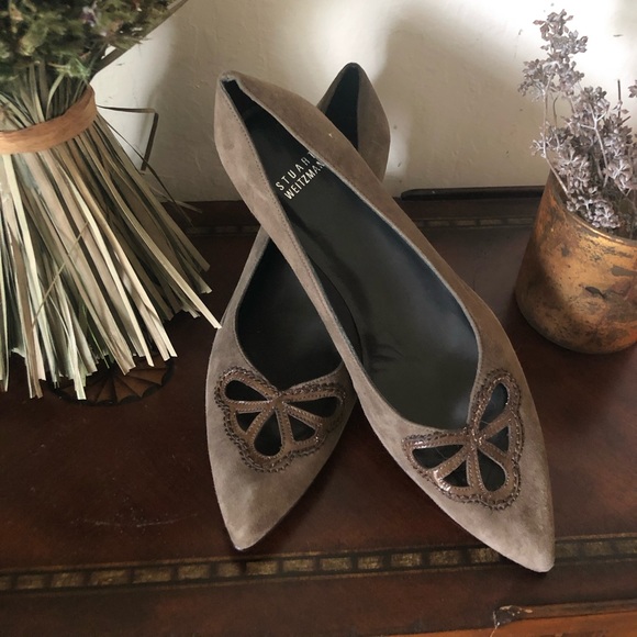 💝👠 Stuart Weitzman “PORTAL” Low heel suede pu…